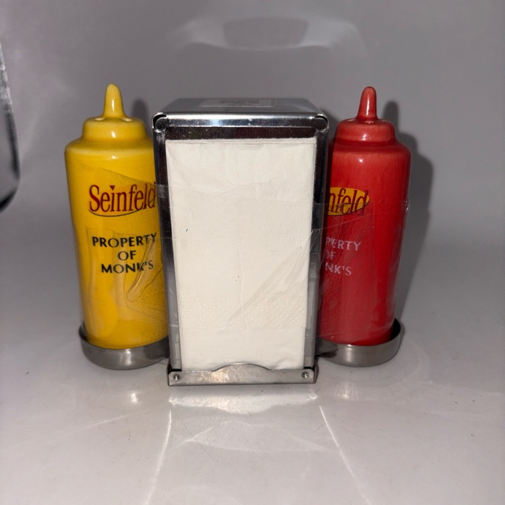 Seinfeld Monkey's Diner Condiment Set with Napkin Holder